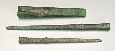 Three ancient bronze spear points  94d2f