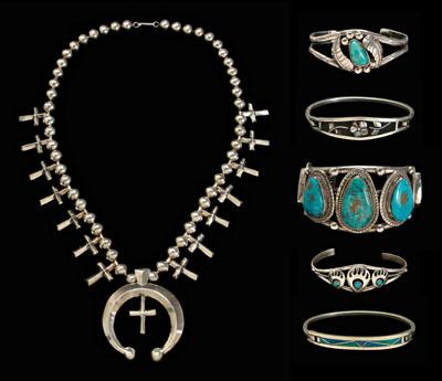 Navajo jewelry necklace with seven 94d37