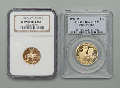 Two proof 1969 U S gold coins  94d38