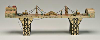 Louis Marx "Busy Bridge" toy, marked