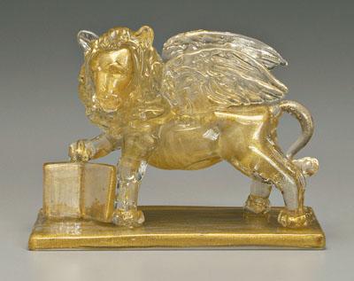 Murano glass winged lion with book  94d75