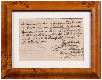 Joseph Hewes manuscript document (1730-1779,