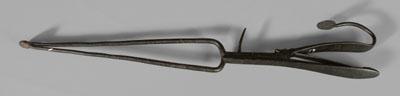 Wrought iron pipe tongs, finely