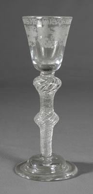 King William engraved wine glass  94e07