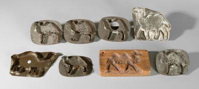 Eight camel cookie cutters: seven