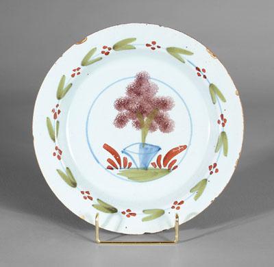 Delft manganese glaze plate, central