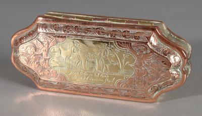 Copper and brass tobacco box tablet 94e35