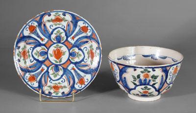 Dutch Delft bowl, plate: steep-sided