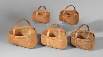 Five Shelton sisters baskets: important