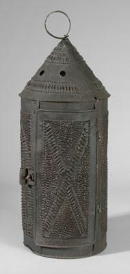 Punched tin lantern conical top 94e57