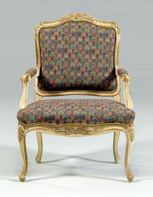 Louis XV style carved fauteuil 94b11