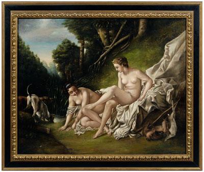 French School painting Diana resting 94b1d