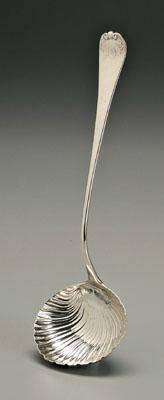 George II English silver ladle,