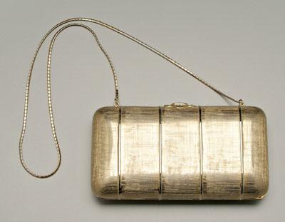 Judith Leiber purse, gold finish with