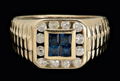 Diamond sapphire gent s ring  94b6d
