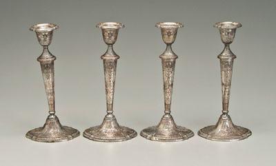 Set four silver plated candlesticks  94b76