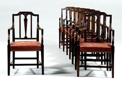Set of eight Sheraton style armchairs  94b78