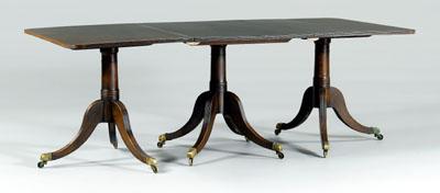 Regency style dining table, three