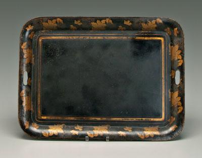 Toleware tray, border with iron