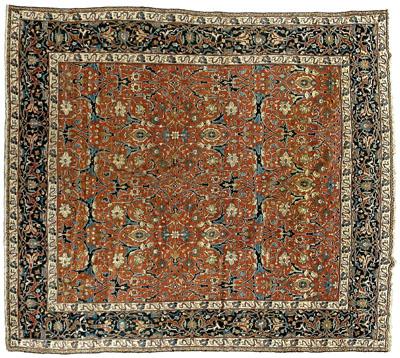 Room-size Tabriz rug, repeating