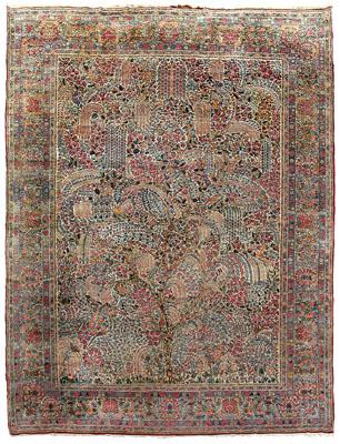 Garden Kerman rug, tree of life