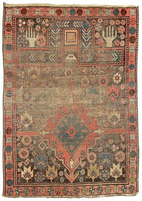 Prayer rug floral and rectilinear 94bbe