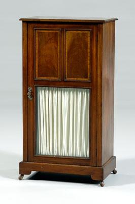 Edwardian inlaid mahogany cabinet,