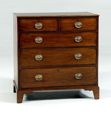 Georgian mahogany five drawer chest  94be2