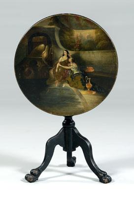 Victorian painted tilt-top stand,