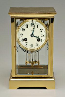 French crystal regulator clock, polished