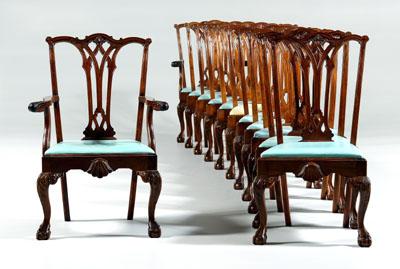 12 Chippendale style dining chairs  94bf7