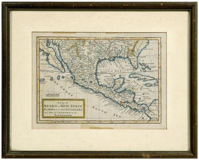 18th century map, North America,