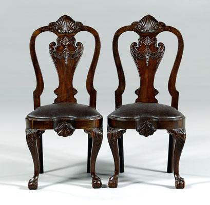 Pair Chippendale style side chairs  94c2a