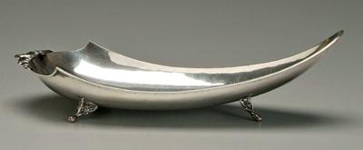 Mexican silver center bowl, boat