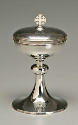 Sterling ciborium, lidded chalice with