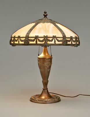 Tiffany style lamp, mushroom shaped