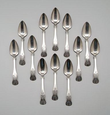Set of 12 Marquand spoons: coin