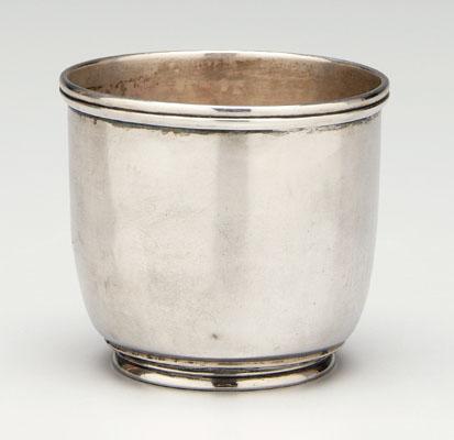 Charleston coin silver cup, round