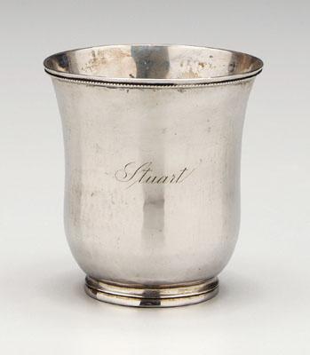 Coin silver julep cup shaped sides 9506a