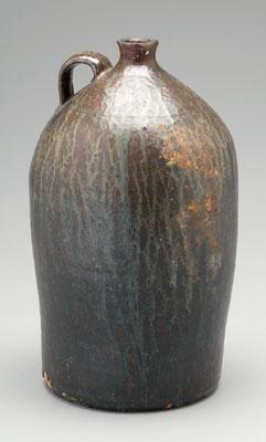 T.J. Averett stoneware jug, rounded