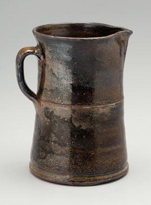 Stoneware pitcher, tapering body