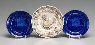 Three pieces Kentucky transferware: