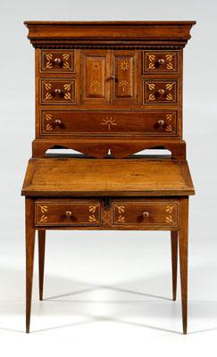 Important Georgia inlaid secretary,