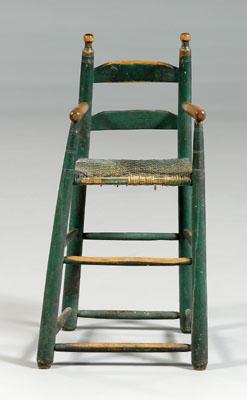 Georgia green-painted highchair,