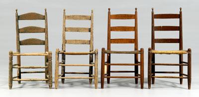 Four Georgia Pierce Family chairs: