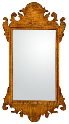 Chippendale style tiger maple mirror  95206