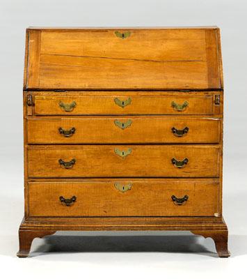 New England Chippendale desk, tiger