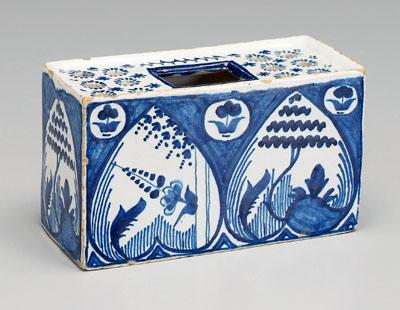 Delft flower brick, rich cobalt