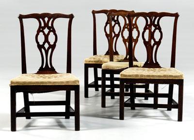 Set of four Chippendale side chairs  9524c