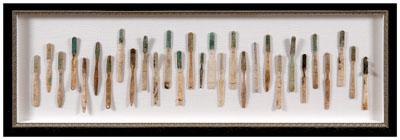 Framed collection bone toothbrushes: